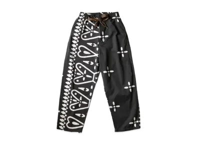 KAPITAL COMBER BARRY HYMON GLOSS CROSSED EASY PANTS "Black"