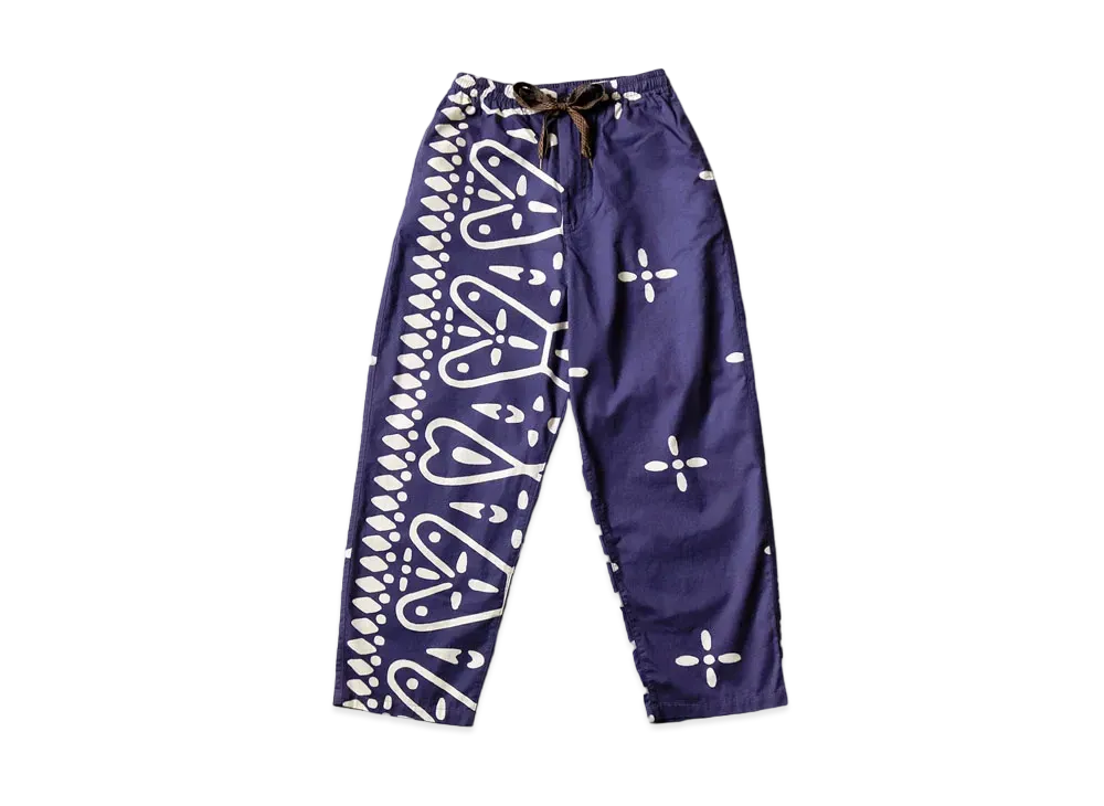 KAPITAL COMBER BARRY HYMON GLOSS CROSSED EASY PANTS "Navy"