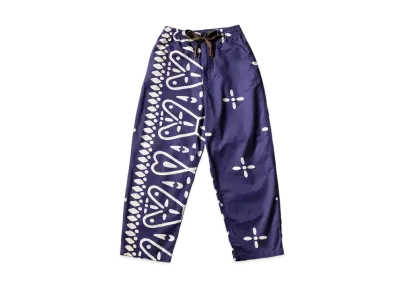 KAPITAL COMBER BARRY HYMON GLOSS CROSSED EASY PANTS "Navy"