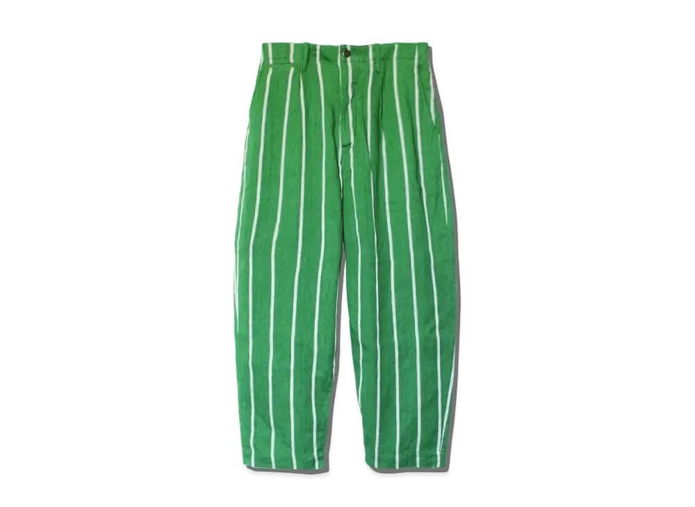 KAPITAL LINEN FILYS STRIPED HIGH WAIST NEAM PANTS "Green"