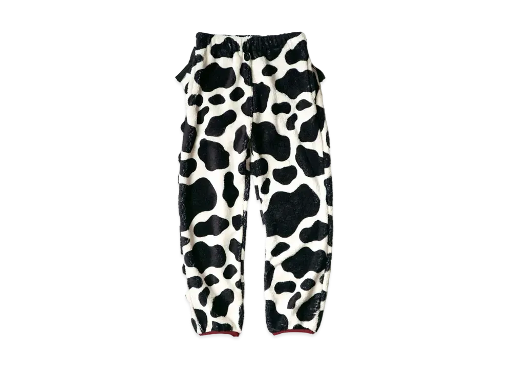 KAPITAL COWPRINT FLEECE EASY PANTS "White"
