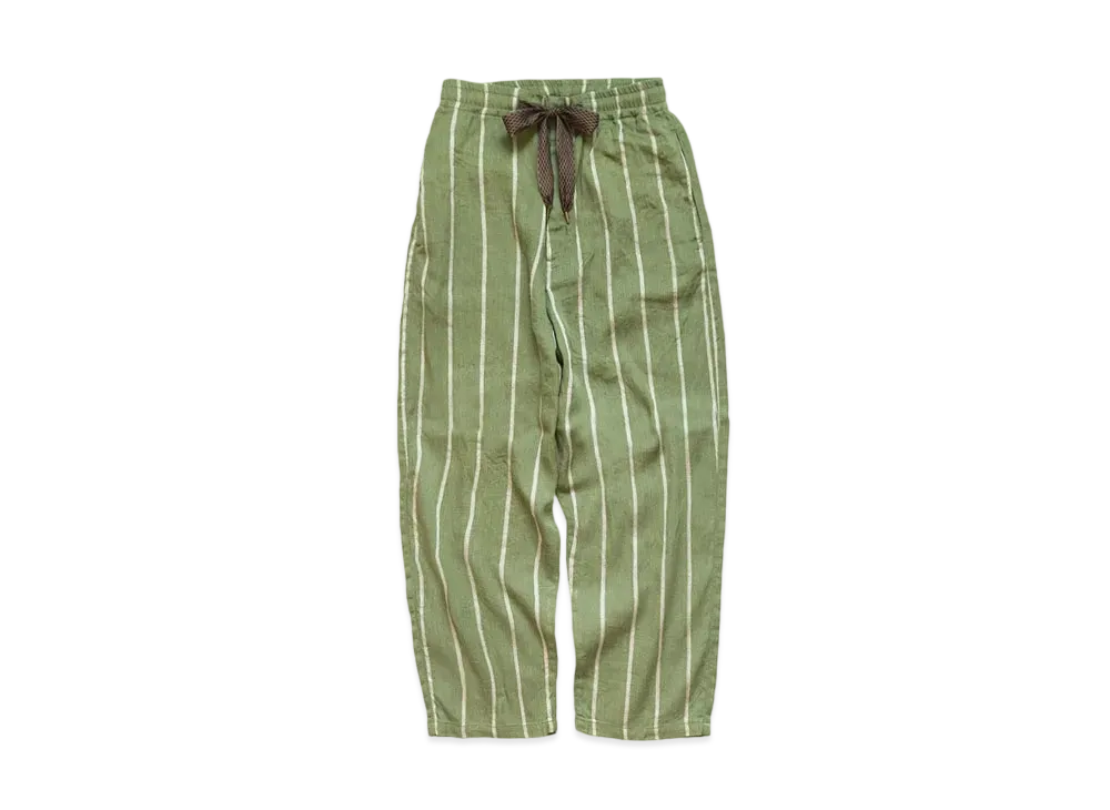 KAPITAL LINEN FILIZ STRIPED EASY PANTS "Khaki"