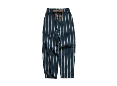 KAPITAL LINEN FILIZ STRIPED EASY PANTS "Navy"