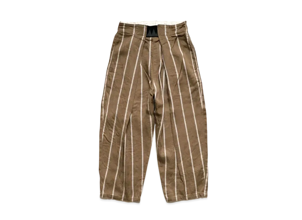 KAPITAL LINEN FILYS STRIPE EASY BEACH PANTS "Brown"