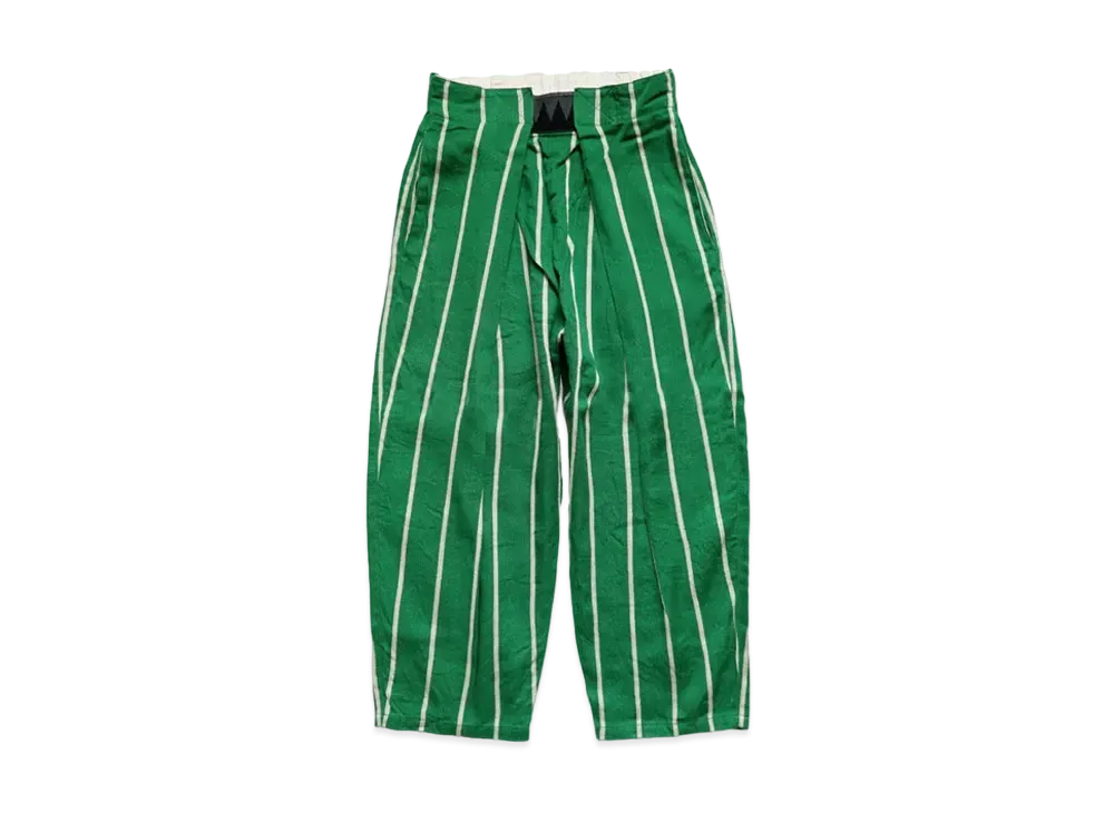 KAPITAL LINEN FILYS STRIPE EASY BEACH PANTS "Green"