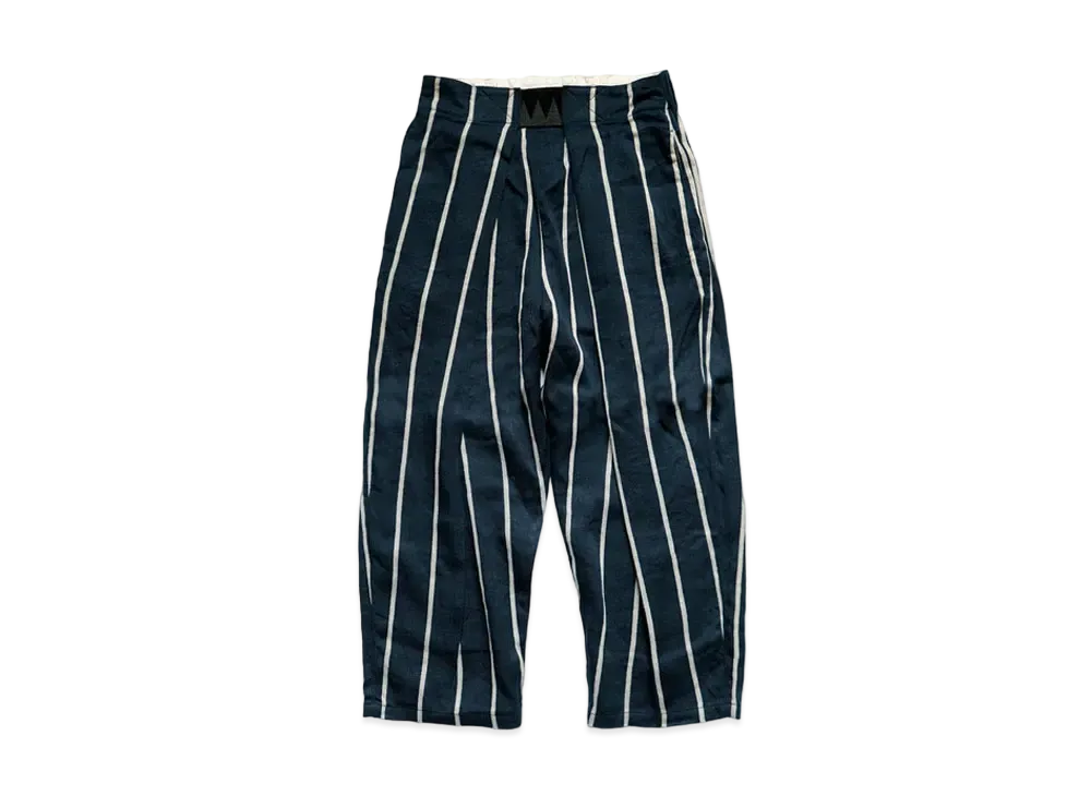 KAPITAL LINEN FILYS STRIPE EASY BEACH PANTS "Navy"
