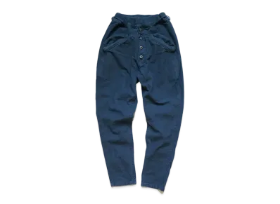 KAPITAL THIN CANVAS SARUERNOUBEL PANTS "Navy"