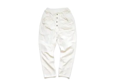 KAPITAL THIN CANVAS SARUERNOUBEL PANTS "White"