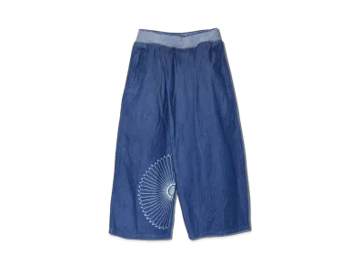 KAPITAL 8OZ DENIM MAKANA LAPPED PANTS (BATHS) "Black" "Indigo"