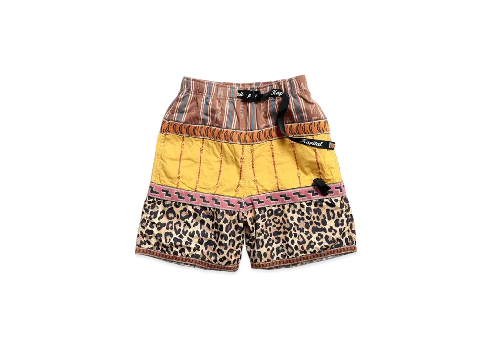 KAPITAL CRAZY PATCHWORK ECO BAKA SHORT PANTS 2021 "Yellow"
