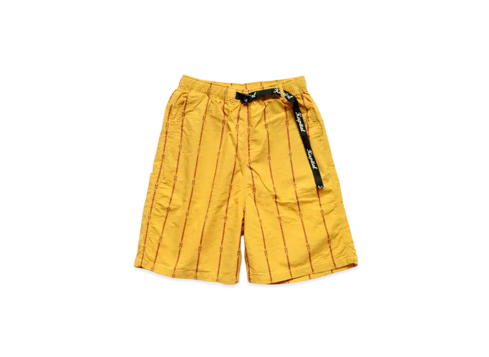KAPITAL COTTON SHAM STRIPE EASY SHORT PANTS "Yellow"