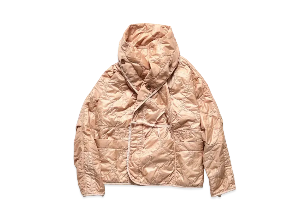 KAPITAL Uneven Dyeing Nylon Quilting Lining Ring Coat "Pink"