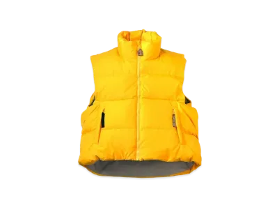 KAPITAL Ripstop Nylon Down Burger-Keel Vest "Yellow"