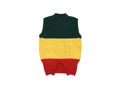 KAPITAL 3G Wool Raster Vest "Red"