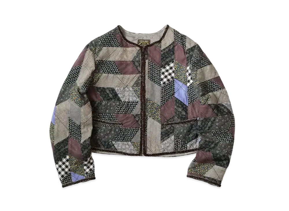 KAPITAL Yabane Quilt Patchwork Chateau Bolero "Black"
