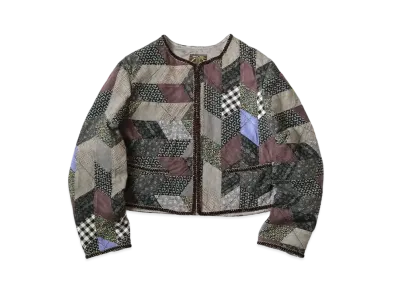 KAPITAL Yabane Quilt Patchwork Chateau Bolero "Black"