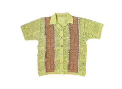 KAPITAL 7G Crochet Knit Tennessee Aloha Polo "Lime"