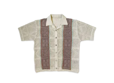 KAPITAL 7G Crochet Knit Tennessee Aloha Polo "Beige"