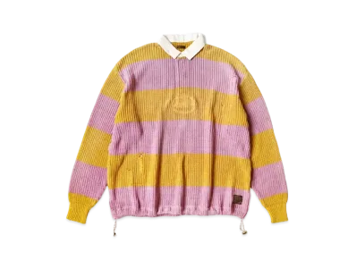 KAPITAL 5G Cotton Knit Rugby Shirt "Yellow"