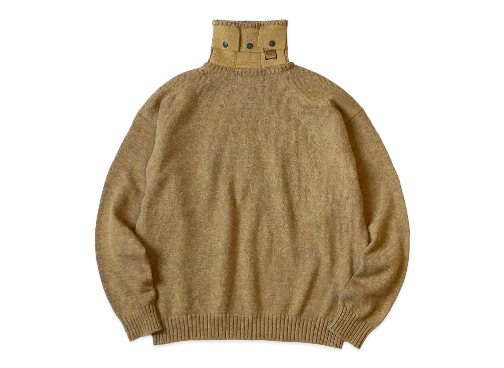 KAPITAL 8G Cotton Wool Nickel 3 High Neck Sweater "Gold"