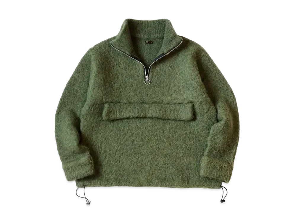 KAPITAL 5G Mohair Half Zip Anorak "Green"