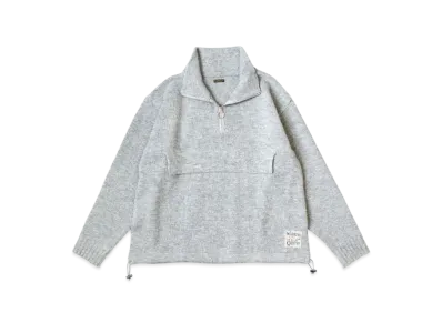 KAPITAL 5G Shetland Wool Half Zip Anorak "Grey"