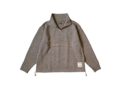KAPITAL 5G Shetland Wool Half Zip Anorak "Mocha"