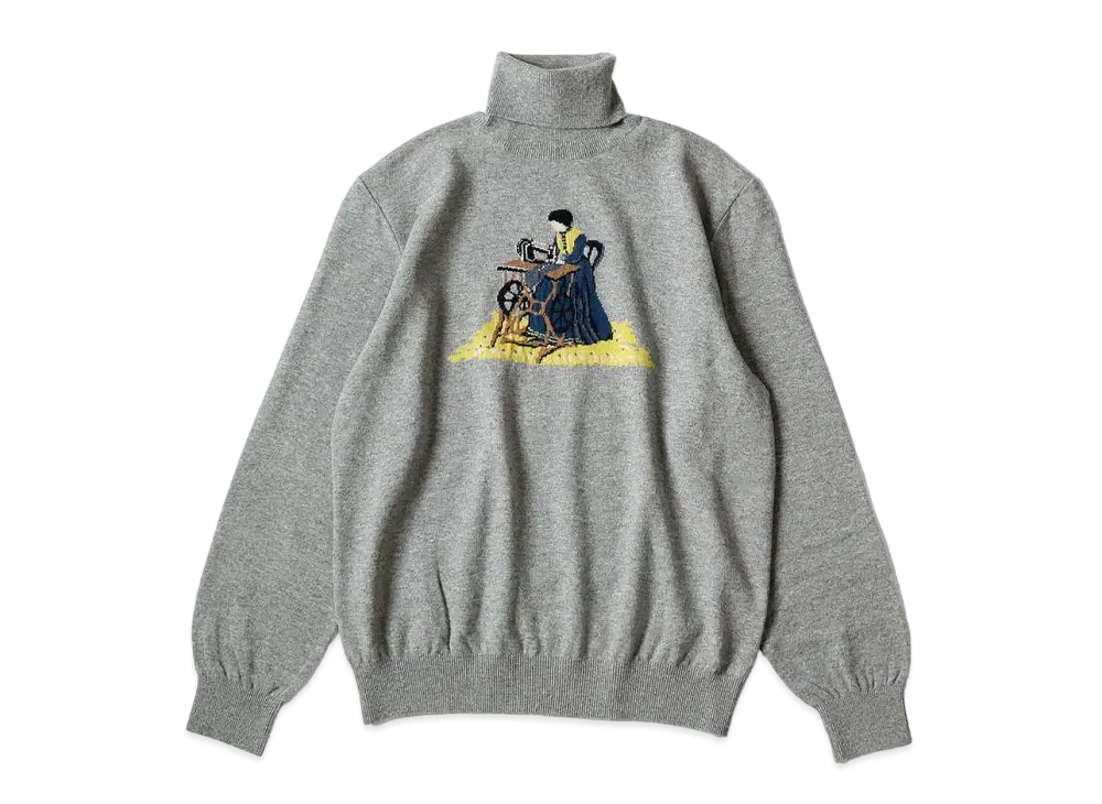 KAPITAL 12G High Neck Sweater "Grey"