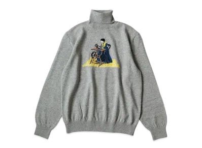 KAPITAL 12G High Neck Sweater "Grey"