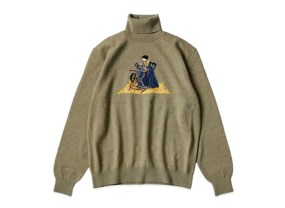 KAPITAL 12G High Neck Sweater "Beige"