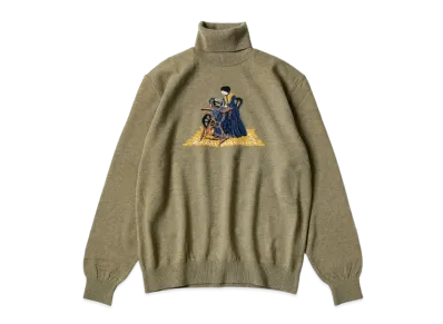 KAPITAL 12G High Neck Sweater "Beige"