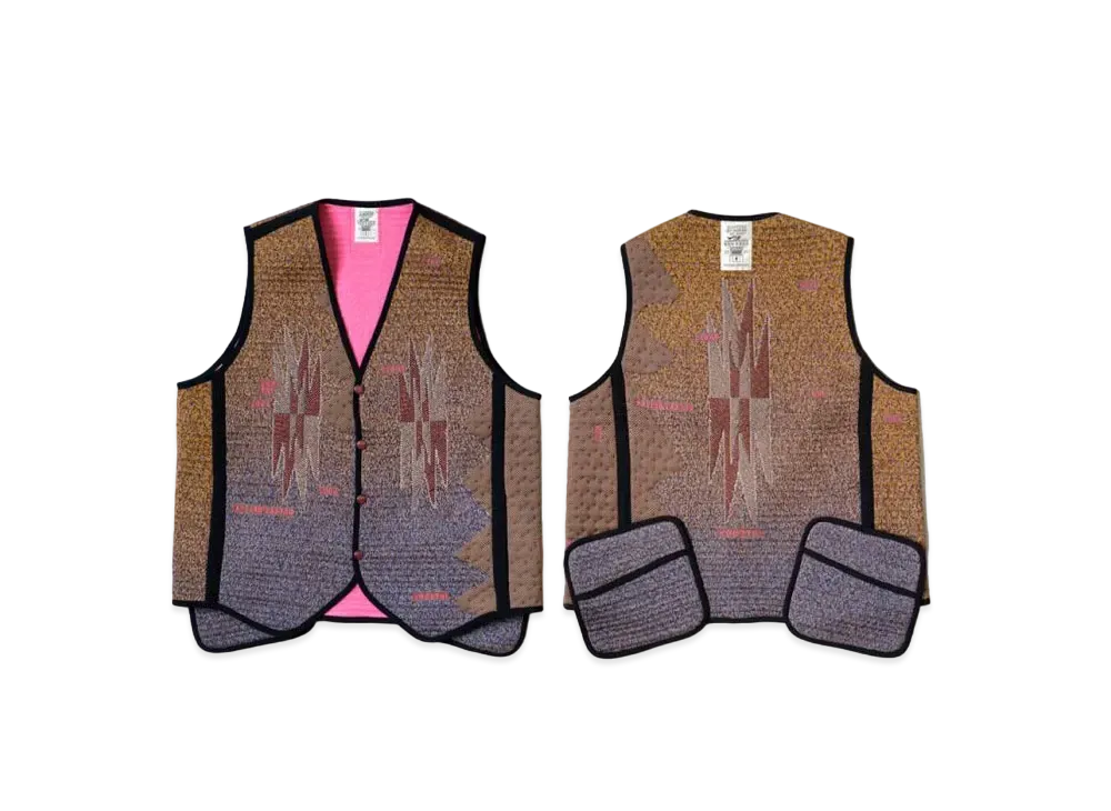 KAPITAL 3D Knit Hyper Chimayo Vest "Bronze"