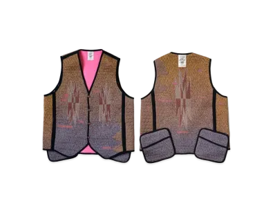 KAPITAL 3D Knit Hyper Chimayo Vest "Bronze"