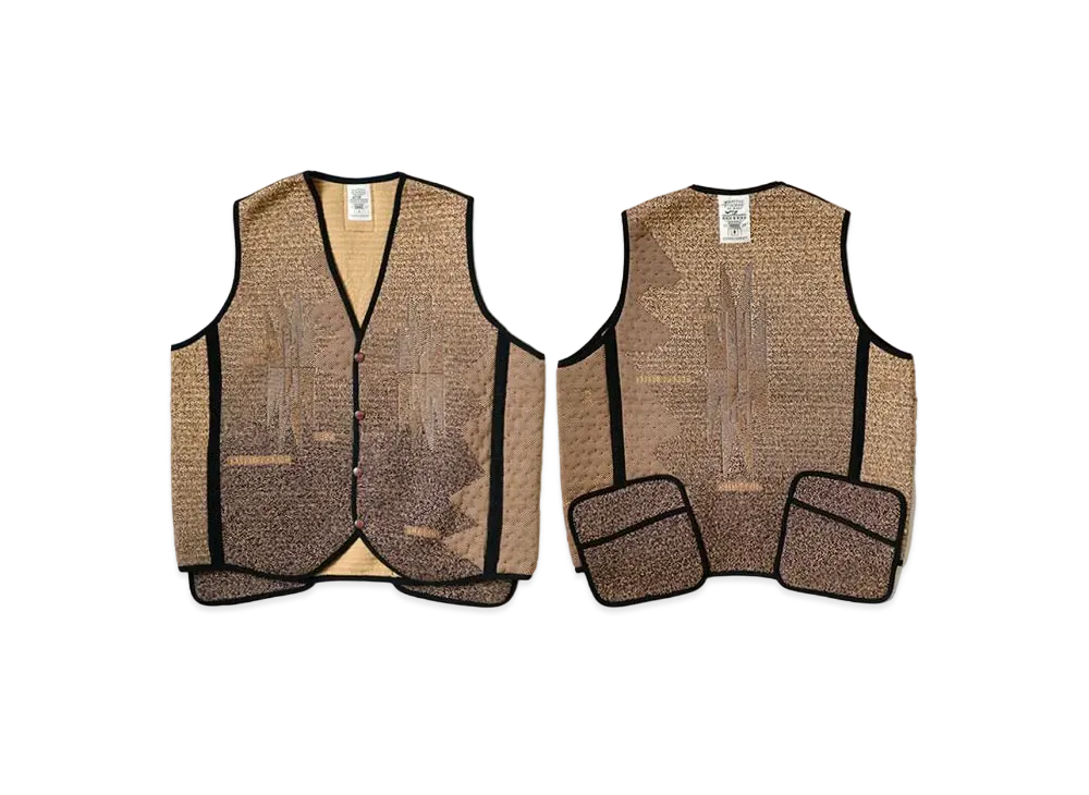 KAPITAL 3D Knit Hyper Chimayo Vest "Gold"