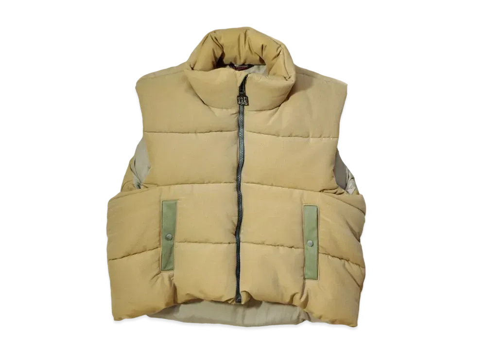 KAPITAL 60/40 Cross Vest Snow Processing "Beige"