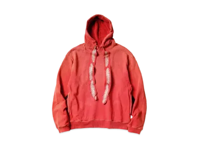 KAPITAL Fleece Feather Cord Hood Sweat "Red"