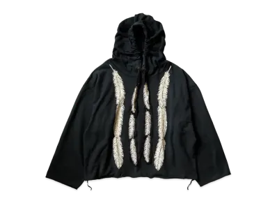 KAPITAL Fleece Feather Cord Catfish Hood Sweat "Black"