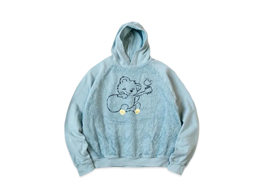 KAPITAL 30 Fleece Fur Grizzly Hood Sweat "Light Blue"