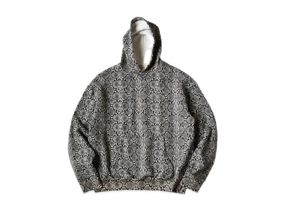 KAPITAL Fleece Snake Pattern Hood Sweat "Grey"