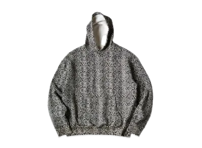 KAPITAL Fleece Snake Pattern Hood Sweat "Grey"