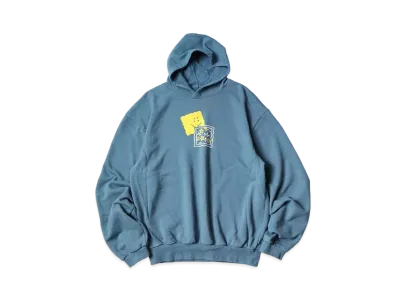 KAPITAL 30 Fleece Hood Sweat "Blue Grey"