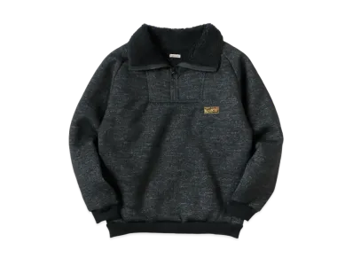 KAPITAL Boa Fleece Zip Alpine Pullover "Black"