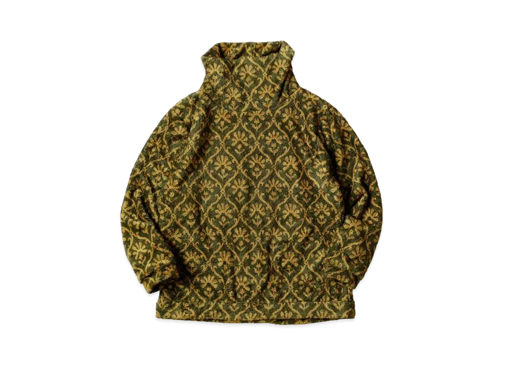 KAPITAL Yosemite Arabesque Pattern Fleece Big High Neck Sweat "Khaki"