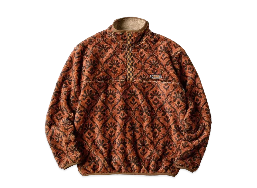 KAPITAL Yosemite Arabesque Pattern Fleece Snap "Brown"