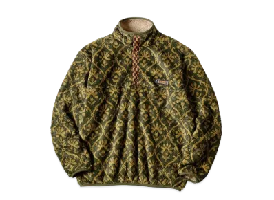 KAPITAL Yosemite Arabesque Pattern Fleece Snap "Khaki"