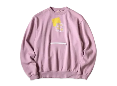 KAPITAL 30 Fleece Cookie Pocket Crew Sweat "Pink"