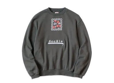 KAPITAL 30 Fleece Cookie Pocket Crew Sweat "Charcoal"
