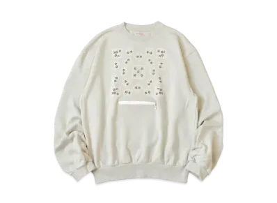 KAPITAL 30 Fleece Cookie Pocket Crew Sweat "Grey"