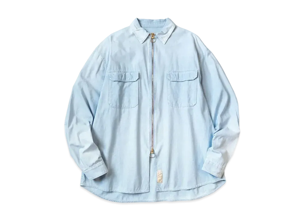 KAPITAL Chambray Drizzler Work Shirt "Sax"