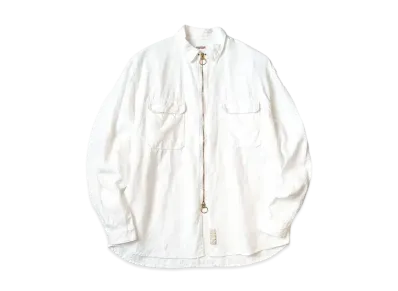 KAPITAL Linen Drizzler Work Shirt "White"